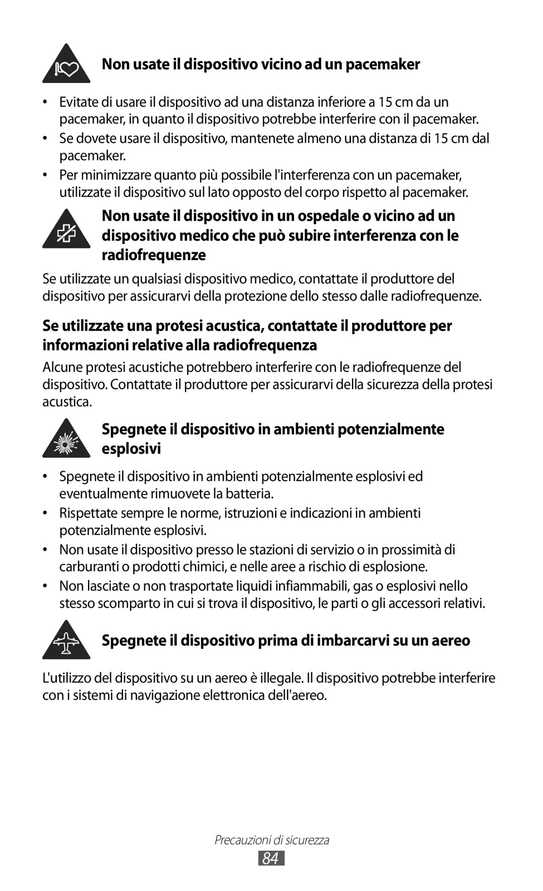 Samsung GT-C6712LKACIT, GT-C6712RWACIT manual Spegnete il dispositivo in ambienti potenzialmente esplosivi 