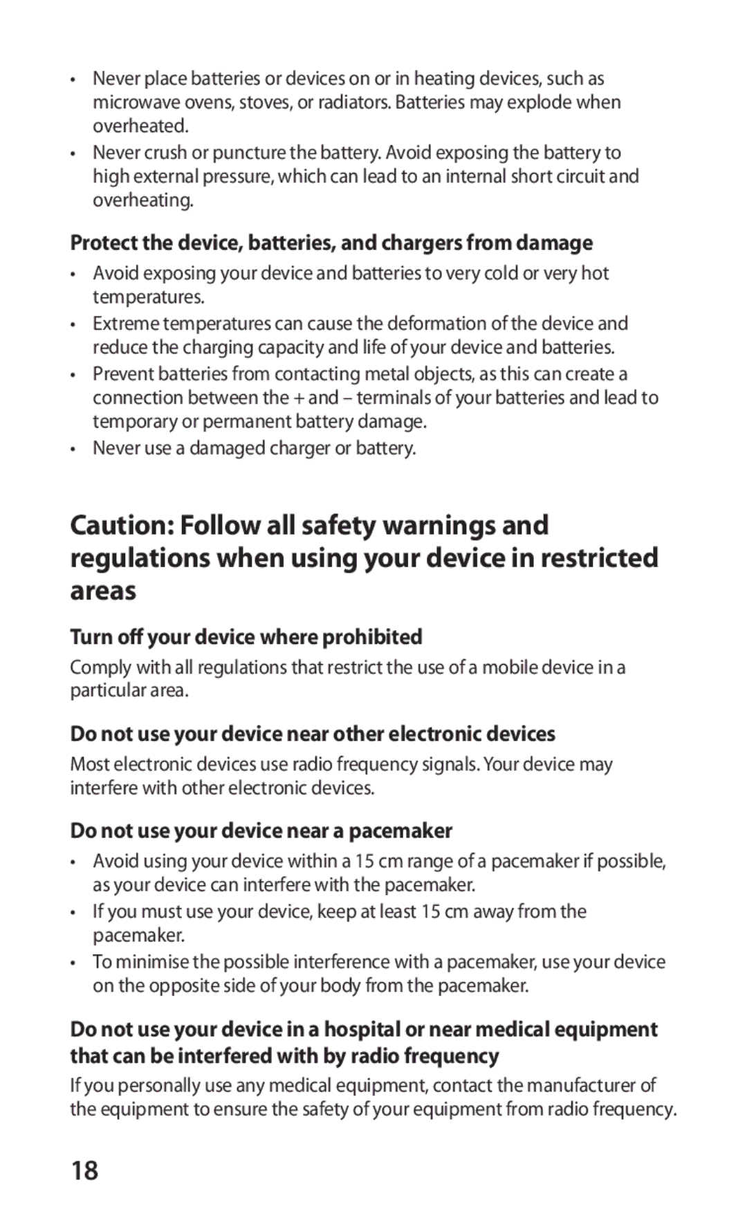 Samsung GT-C6712XKASER Protect the device, batteries, and chargers from damage, Turn off your device where prohibited 