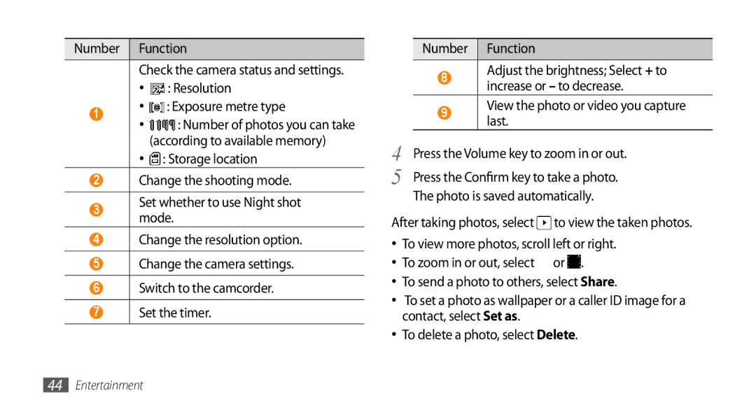 Samsung GT-I5500 user manual View the photo or video you capture last 