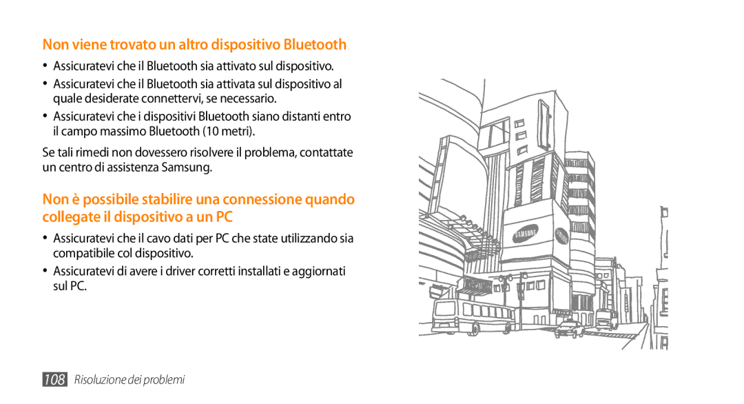 Samsung GT-I5500YKAOMN, GT-I5500CWATIM, GT-I5500YKAWIN, GT-I5500YKAVOM manual Non viene trovato un altro dispositivo Bluetooth 