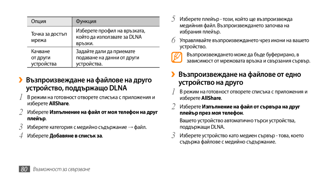 Samsung GT-I5500YKABGL manual ››Възпроизвеждане на файлове от едно устройство на друго, Изберете Добавяне в списък за 