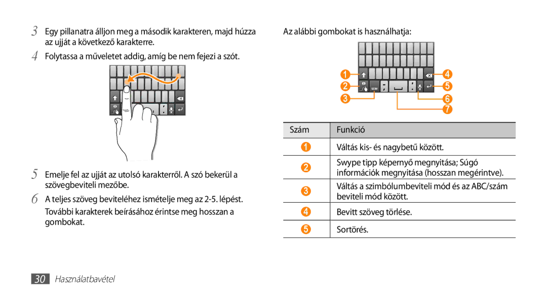 Samsung GT-I5500YKABGL, GT-I5500YKACOS, GT-I5500CWADBT, GT-I5500CWACOS manual Szám Funkció, Váltás kis- és nagybetű között 