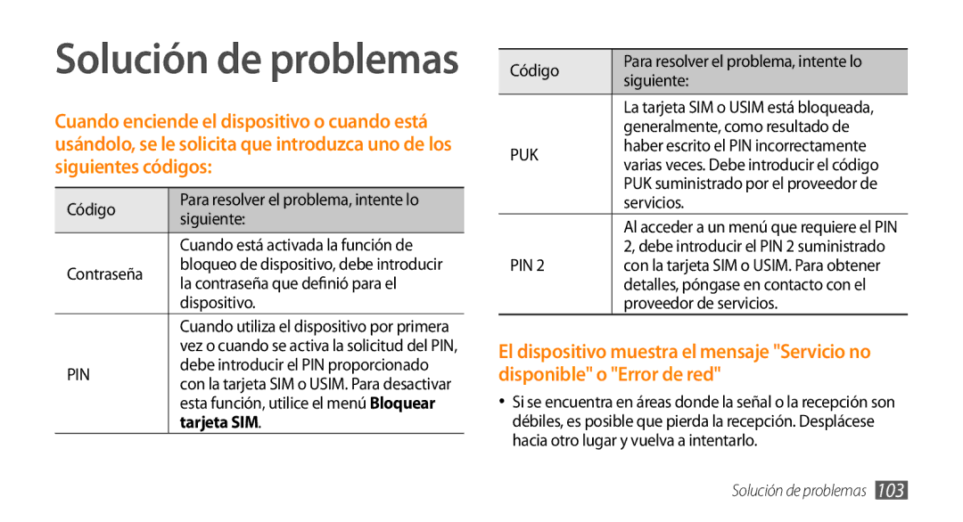 Samsung GT-I5500CWAFOP Código, Siguiente, Contraseña, La contraseña que definió para el, Generalmente, como resultado de 