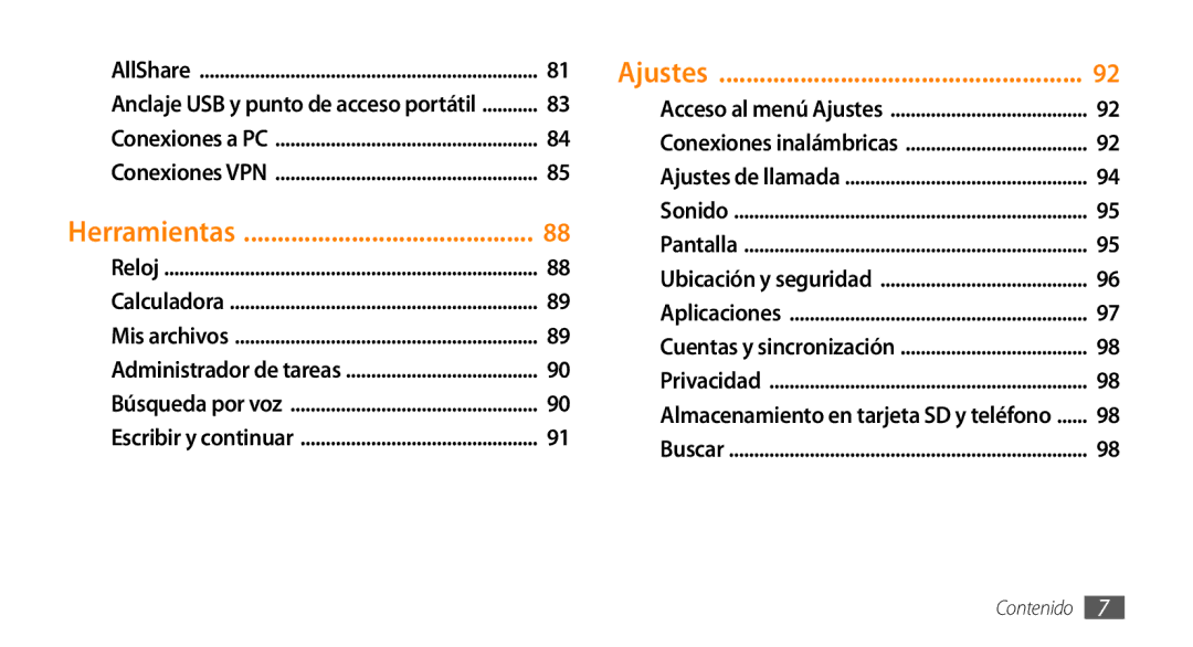 Samsung GT-I5500CWAFOP, GT-I5500YKAFOP manual Herramientas 