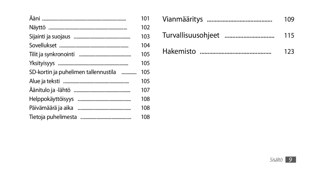 Samsung GT-I5510XKANEE, GT-I5510DWANEE, GT-I5510CWANEE, GT-I5510YKANEE manual 109 