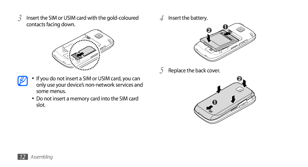 Samsung GT-I5510EWAXEF, GT-I5510XKADBT, GT-I5510XKAATO, GT-I5510DWAVD2, GT-I5510XKAVD2, GT-I5510XKADTM Contacts facing down 