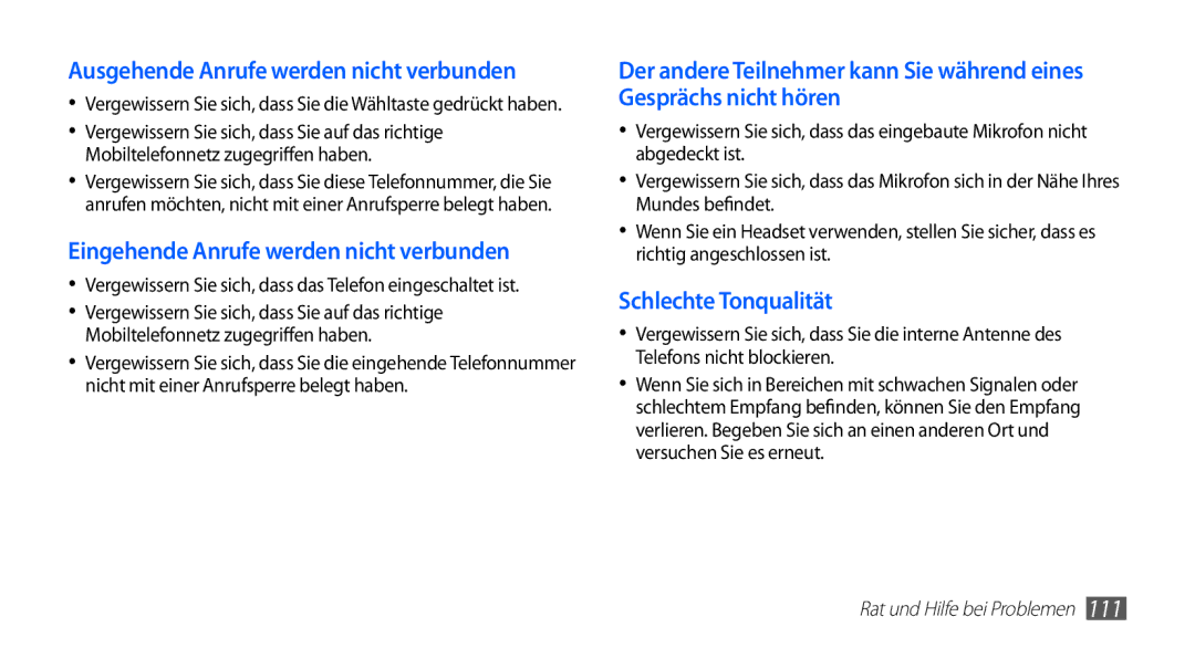 Samsung GT-I5510XKAVD2, GT-I5510XKADBT, GT-I5510XKAATO, GT-I5510DWAVD2, GT-I5510XKADTM, GT-I5510DWADBT Schlechte Tonqualität 