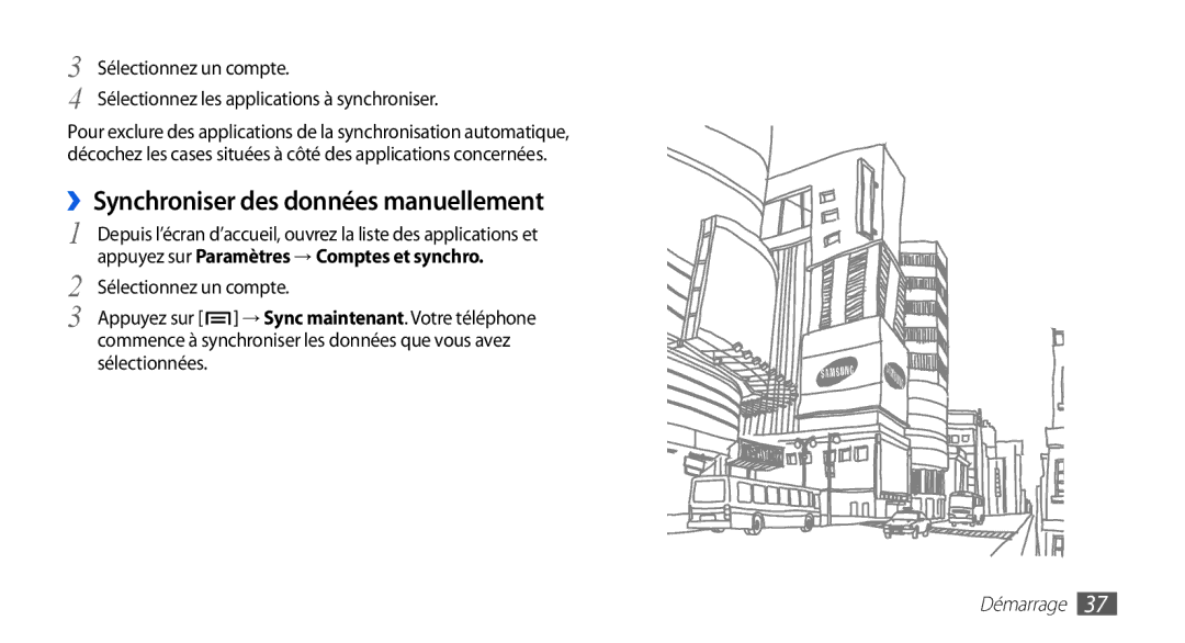 Samsung GT-I5510EWANRJ, GT-I5510XKAFTM, GT-I5510CWAXEF, GT-I5510EWAFTM manual ››Synchroniser des données manuellement 