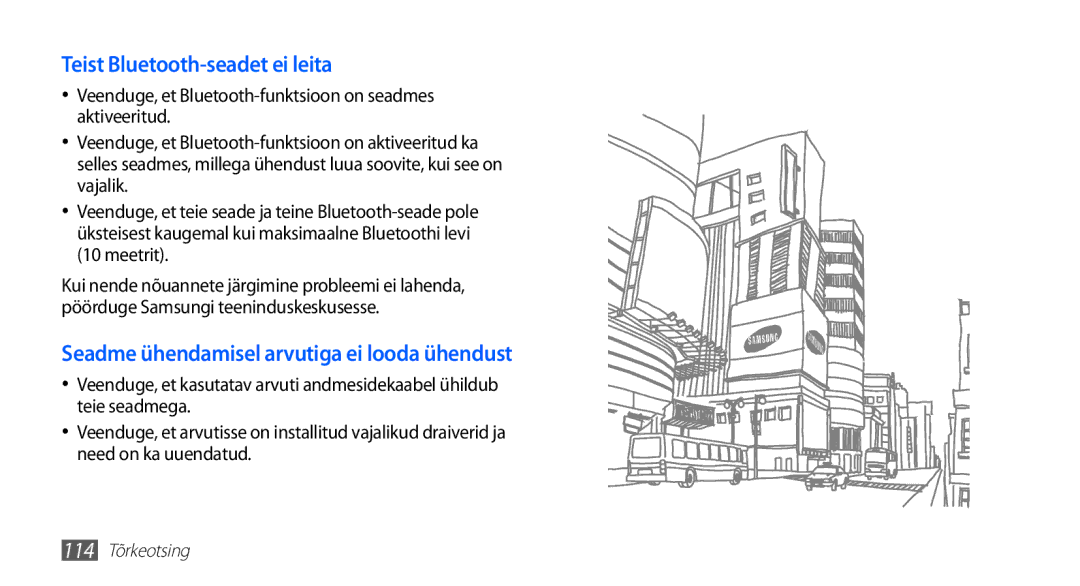 Samsung GT-I5510XKASEB manual Teist Bluetooth-seadet ei leita 