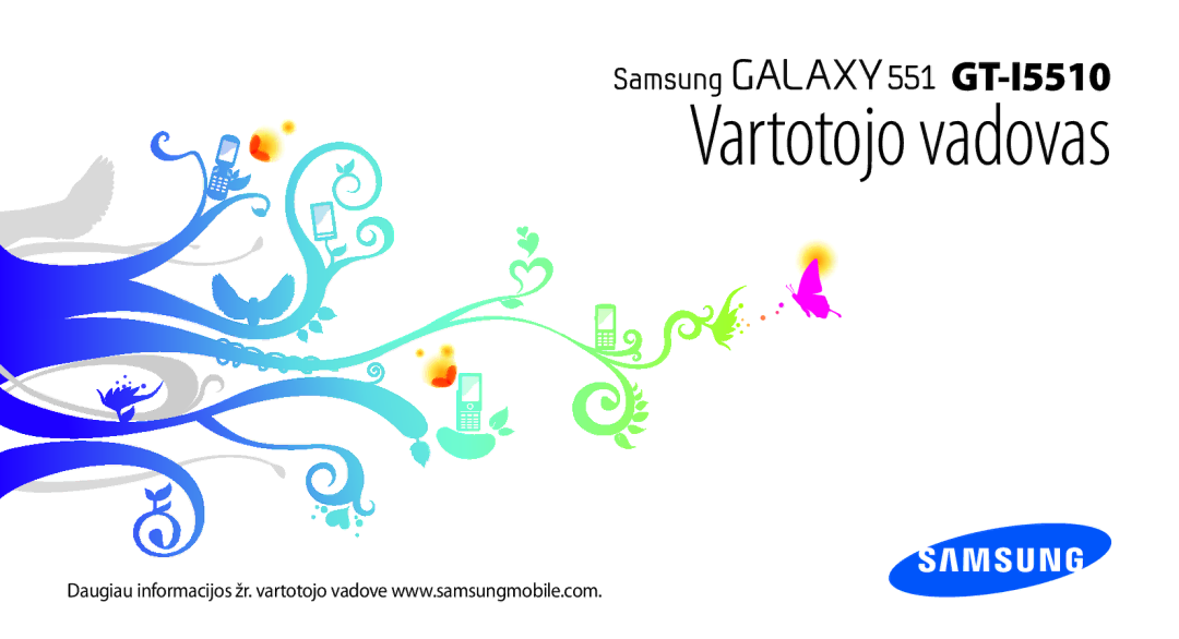 Samsung GT-I5510XKASEB manual Vartotojo vadovas 