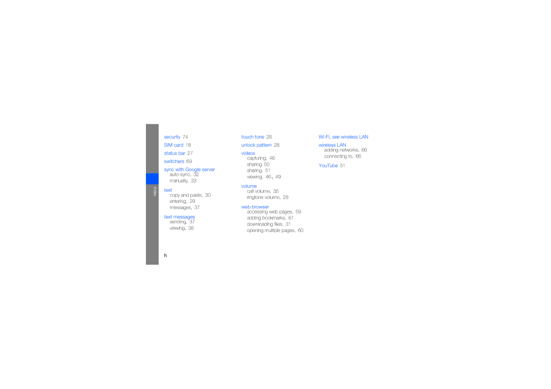 Samsung GT-I5700 user manual Text 