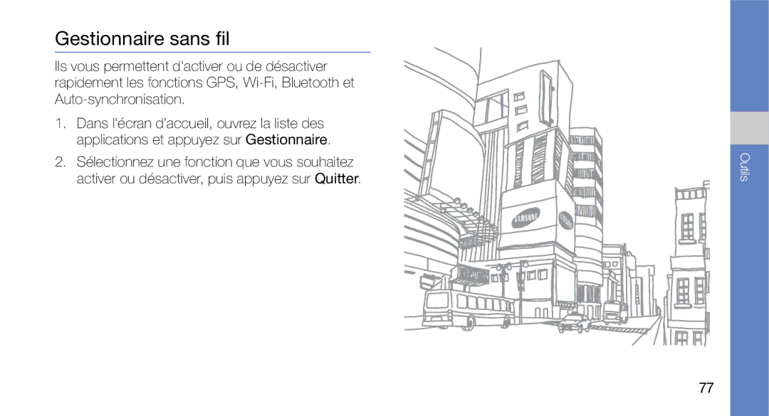 Samsung GT-I5700WGAXEF, GT-I5700HKASFR, GT-I5700WGASFR, GT-I5700UWANRJ, GT-I5700HKANRJ, GT-I5700HKAFTM Gestionnaire sans fil 