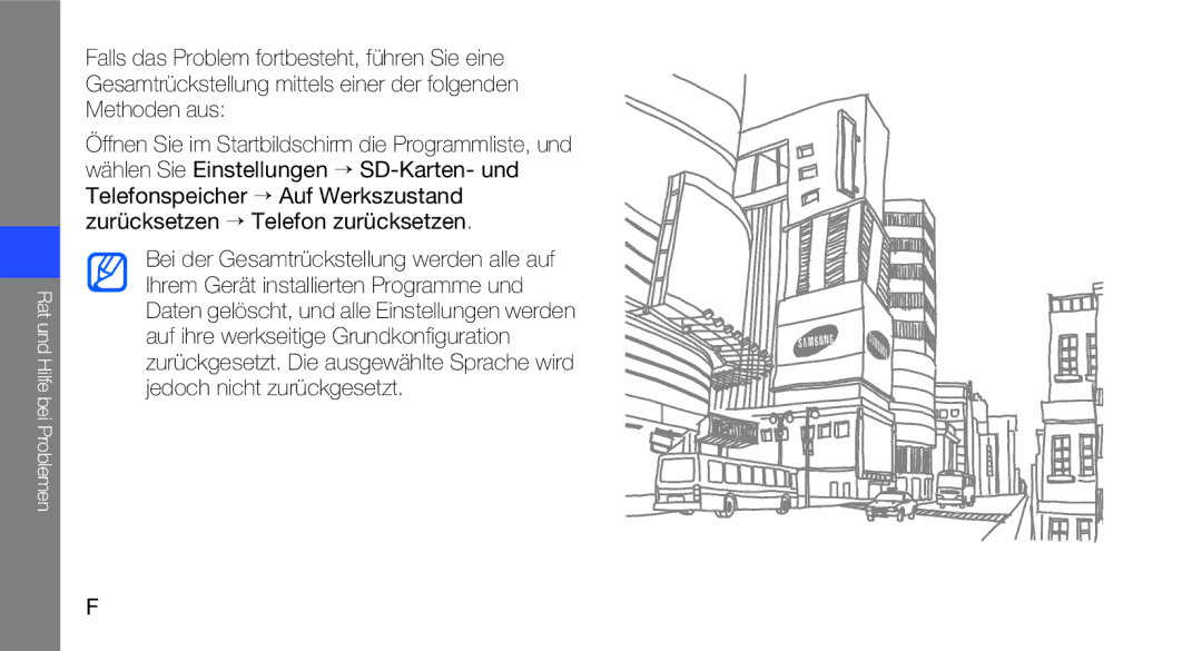 Samsung GT-I5700UWADBT, GT-I5700UWAEPL, GT-I5700UWAVD2, GT-I5700HKATMN, GT-I5700HKAEPL manual Rat und Hilfe bei Problemen 