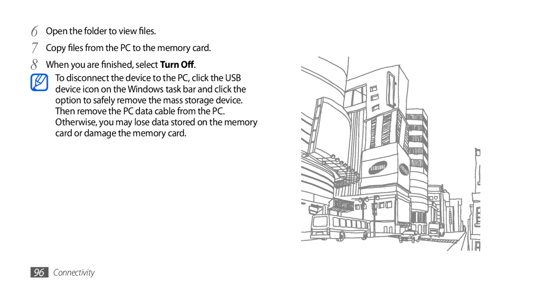 Samsung GT-I5800CWAOMN, GT-I5800DKADTM, GT-I5800DKADBT, GT-I5800DKAATO, GT-I5800DKAXEG, GT-I5800DKAOMN manual Connectivity 