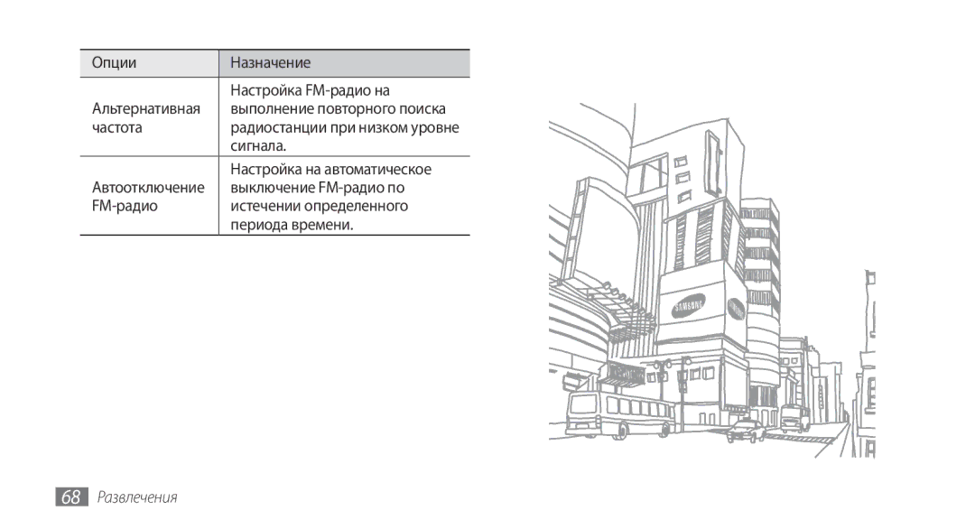 Samsung GT-I5800DKASEB, GT-I5800CWASEB, GT-I5800DKASER, GT-I5800CWASER manual 68 Развлечения 