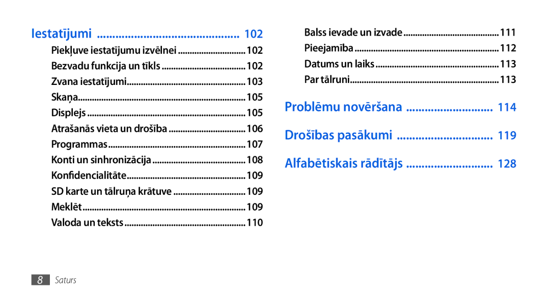 Samsung GT-I5800DKASEB, GT-I5800CWASEB manual Problēmu novēršana 