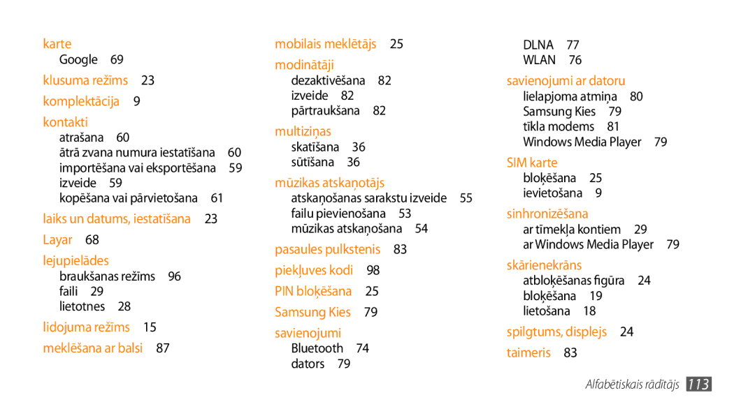 Samsung GT-I5800CWASEB, GT-I5800DKASEB manual Karte 