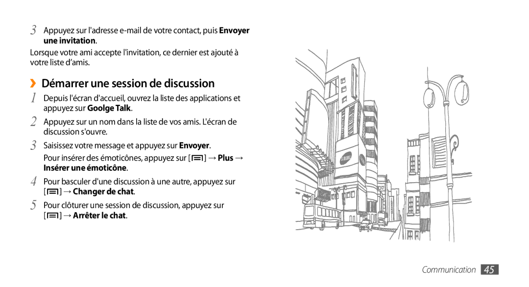 Samsung GT-I5800DKAVGF, GT-I5800DKASFR, GT-I5800YRKBOG, GT-I5800DKAXEF ››Démarrer une session de discussion, Une invitation 