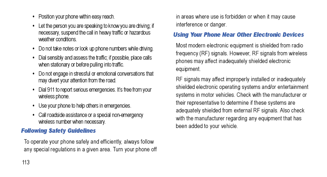 Samsung GT-I5800L Series user manual Following Safety Guidelines 