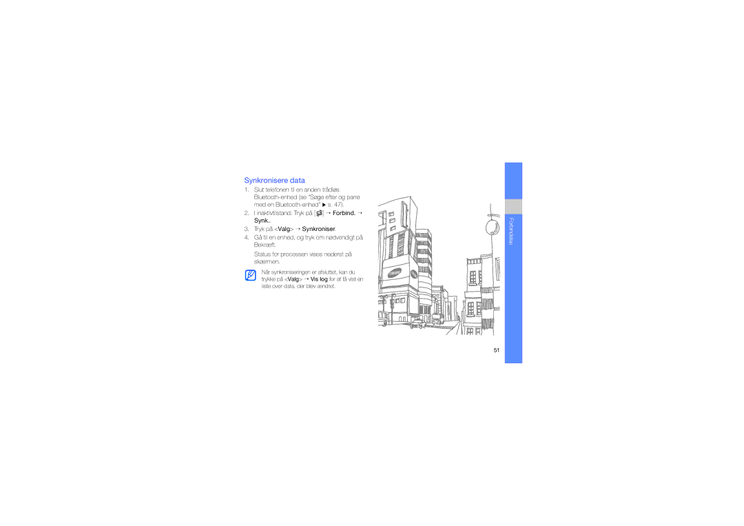 Samsung GT-I7110OAAXEE manual Synkronisere data 