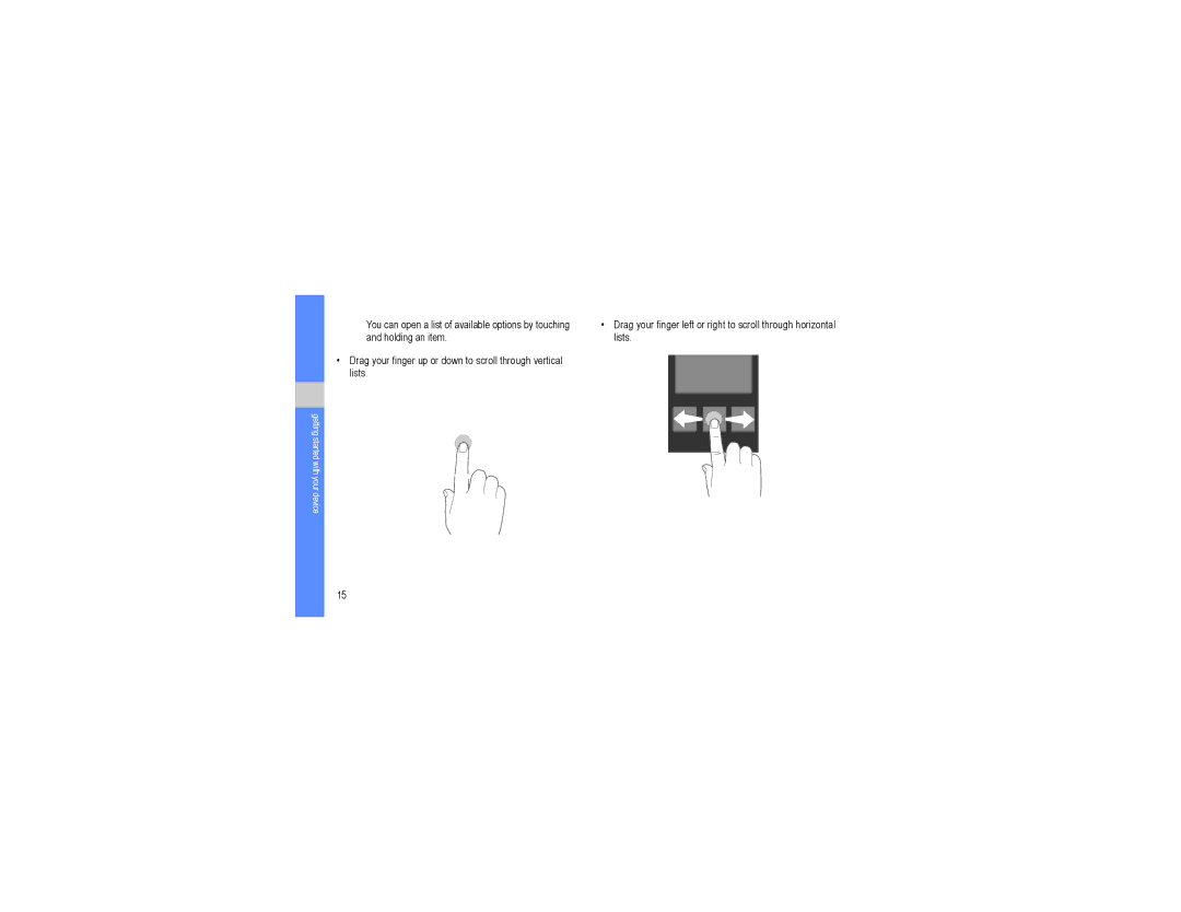 Samsung GT-I7500L user manual Getting started with your device 