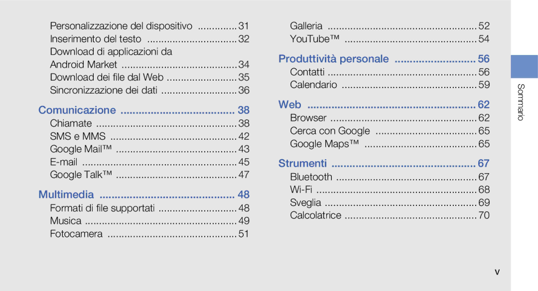 Samsung GT-I7500OKATIM, GT-I7500OKAOMN, GT-I7500OKAVDS, GT-I7500OKAWIN, GT-I7500OKAITV manual Download di applicazioni da 