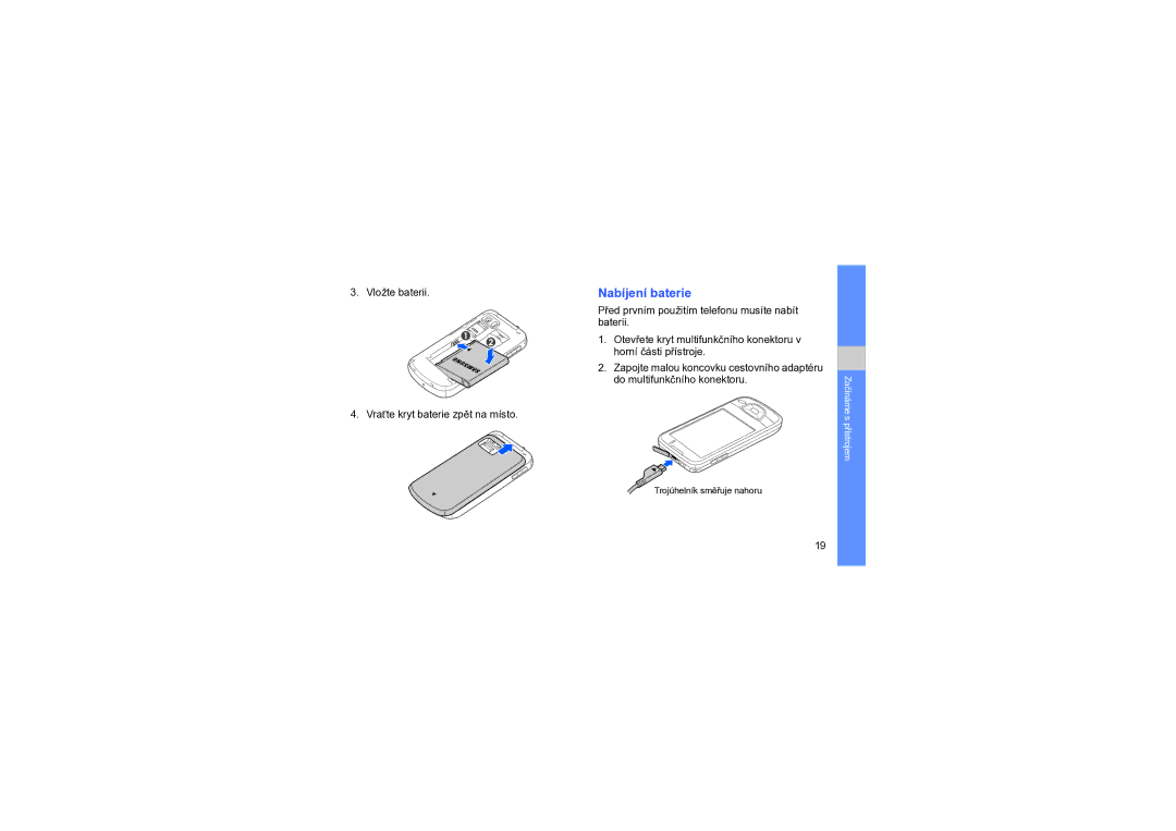 Samsung GT-I7500OKAXCS manual Nabíjení baterie 