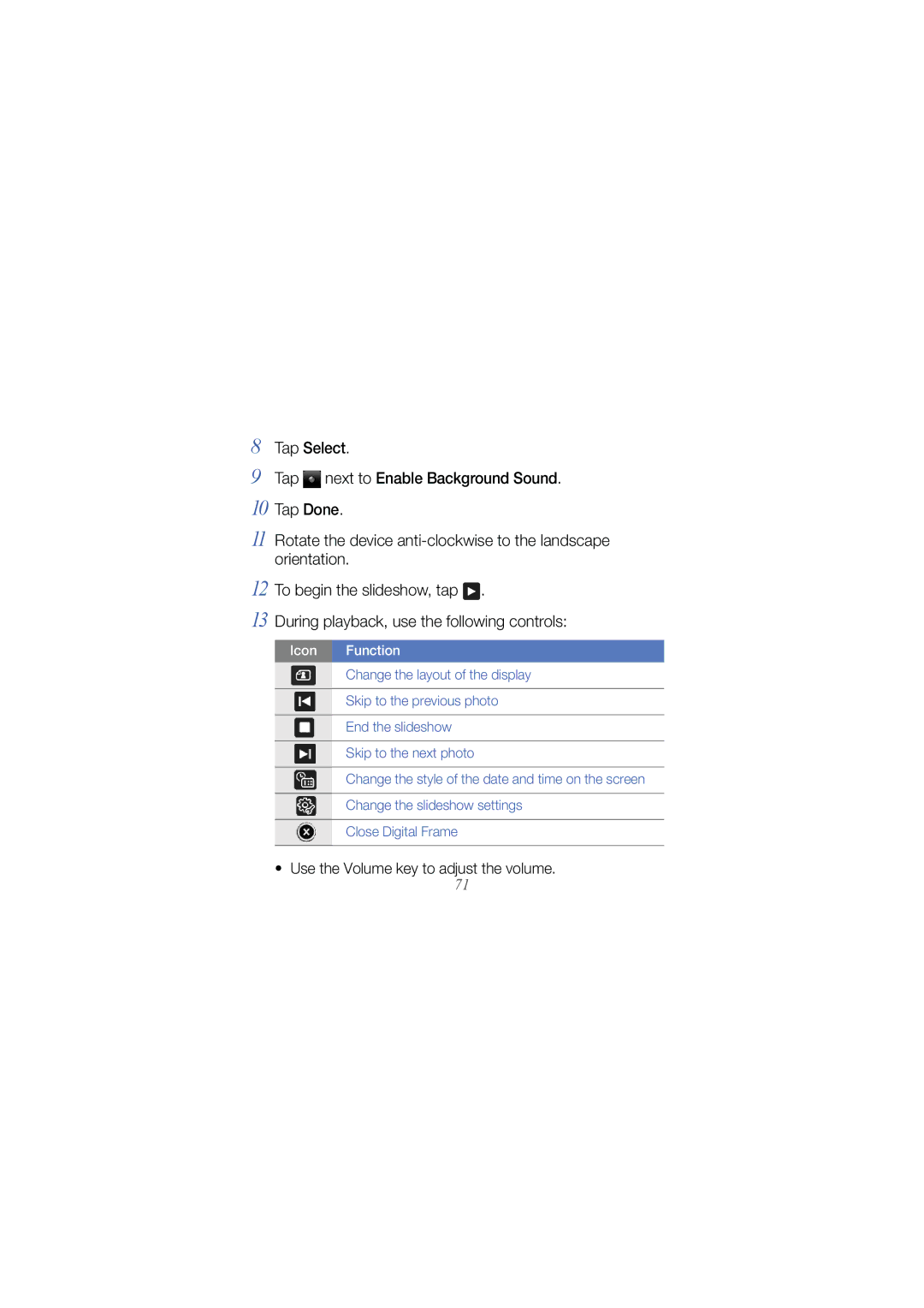 Samsung GT I8000 user manual Tap Select 