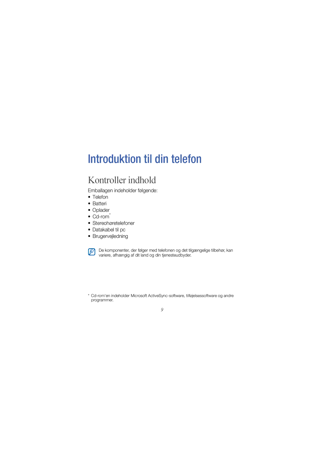 Samsung GT-I8000RWYXEE, GT-I8000KKYNEE, GT-I8000KKYXEE, GT-I8000KKRXEE manual Introduktion til din telefon, Kontroller indhold 