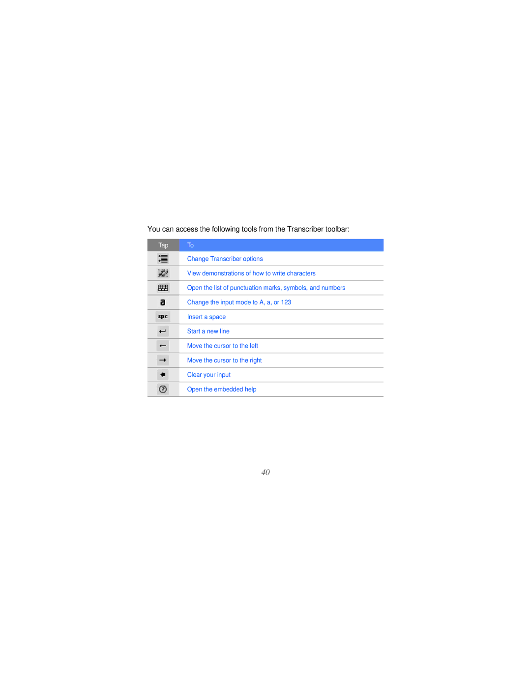 Samsung GT-i8000L user manual Tap To 