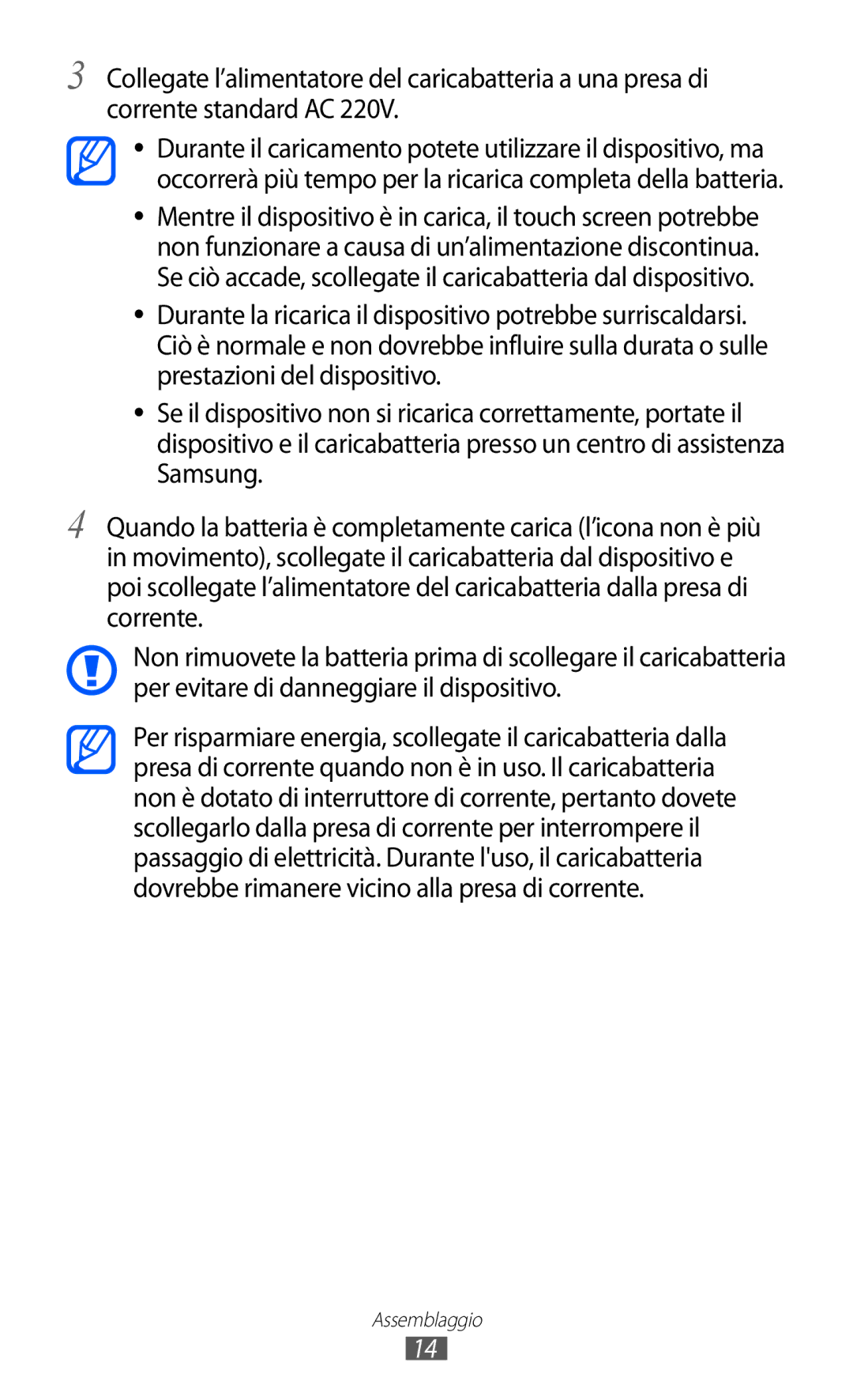 Samsung GT-I8150EWAITV, GT-I8150FKAITV manual Assemblaggio 