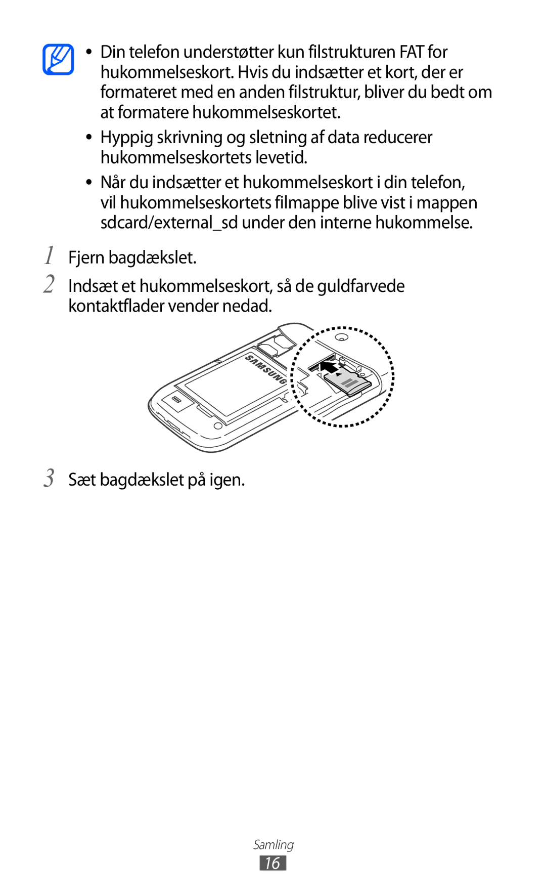 Samsung GT-I8150FKANEE, GT-I8150MAANEE, GT-I8150EWANEE manual Samling 