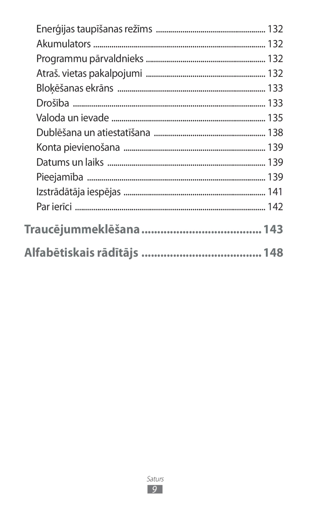 Samsung GT-I8160OKASEB, GT-I8160ZWASEB, GT-I8160ZWZSEB manual 132, 133, 135, 138, 139, 141, 142 