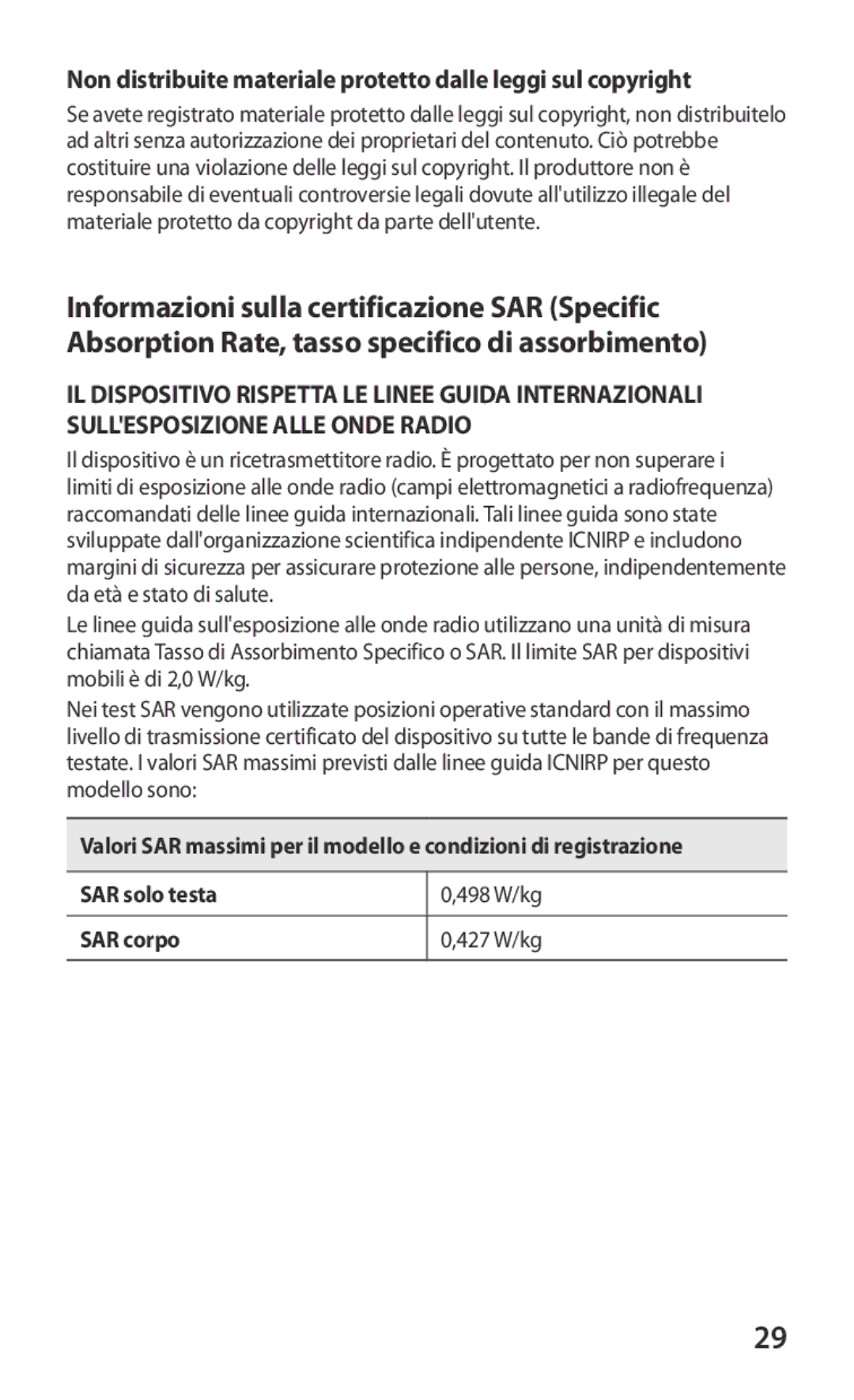 Samsung GT-I8160OKAWIN, GT-I8160OKATUR, GT-I8160ZWAITV manual Non distribuite materiale protetto dalle leggi sul copyright 