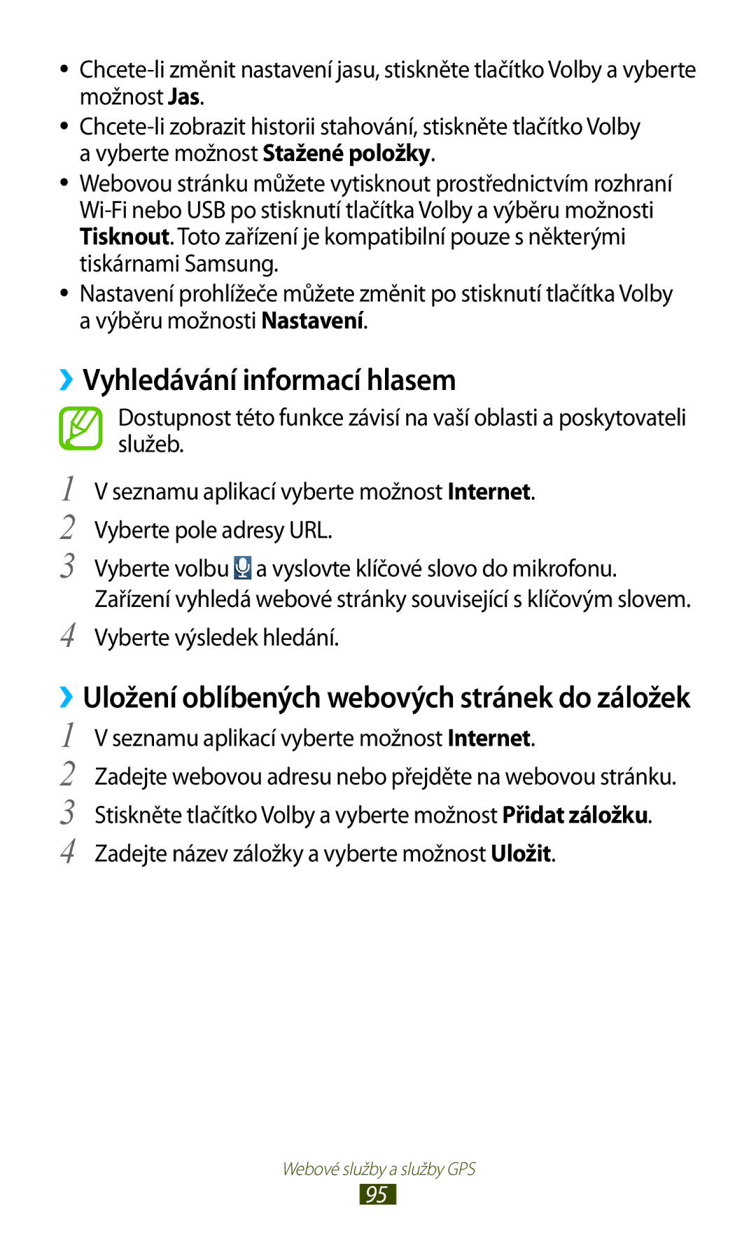 Samsung GT2I8160OKPO2C, GT-I8160OKPO2C, GT2I8160ZWPXEZ manual ››Vyhledávání informací hlasem, Vyberte výsledek hledání 