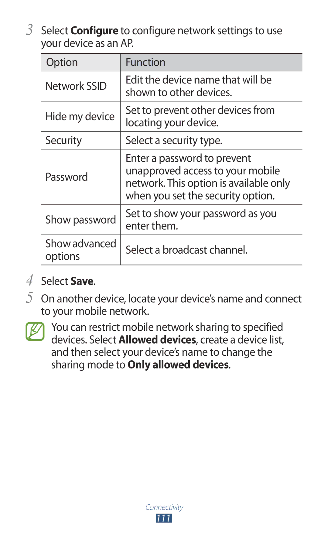 Samsung GT-I8160ZWAEPL manual Set to prevent other devices from, Locating your device, When you set the security option 