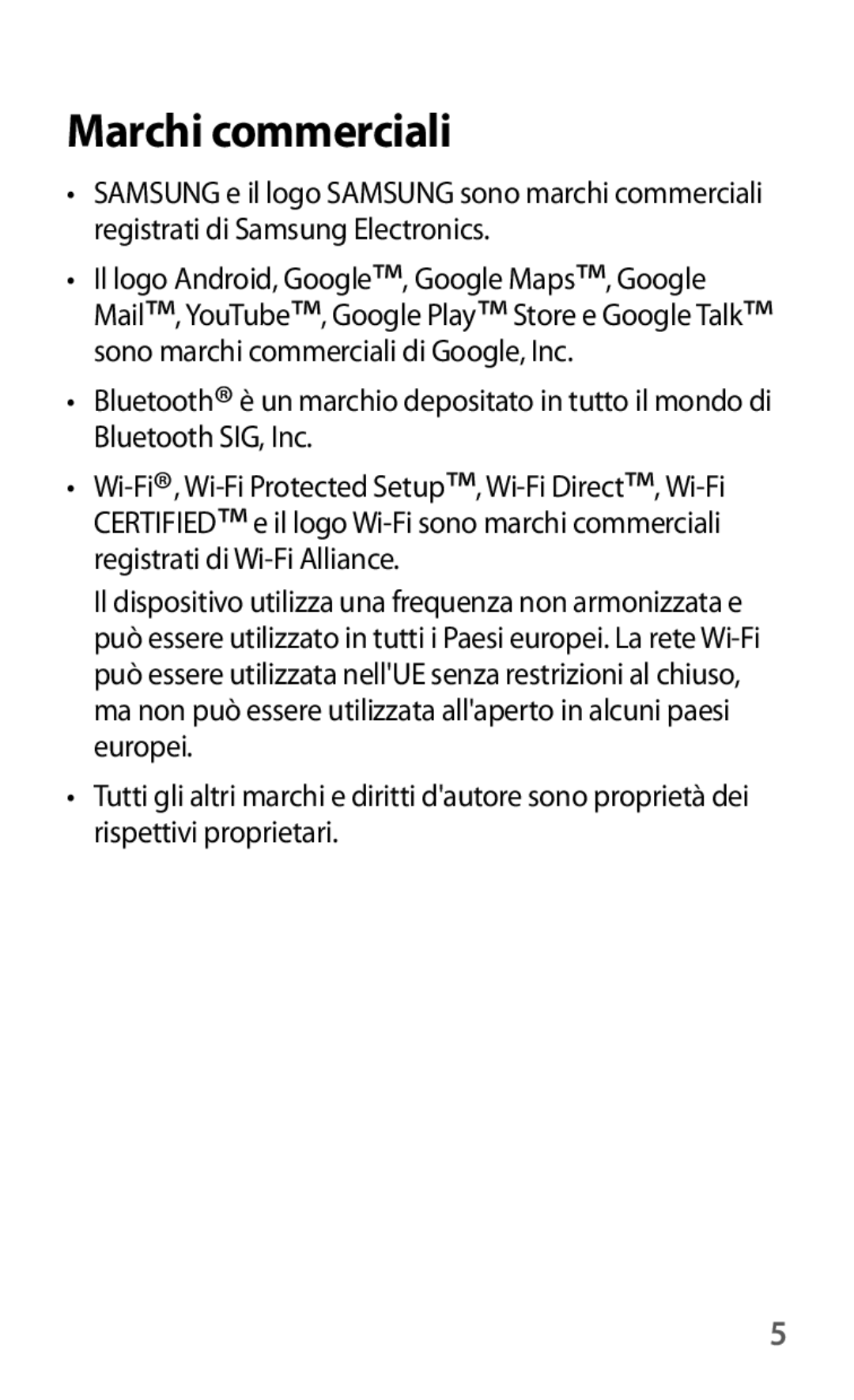 Samsung GT-I8190RWNOMN, GT-I8190MBADBT, GT-I8190MBAITV, GT-I8190MBAHUI, GT-I8190RWATUR, GT-I8190TANWIN manual Marchi commerciali 