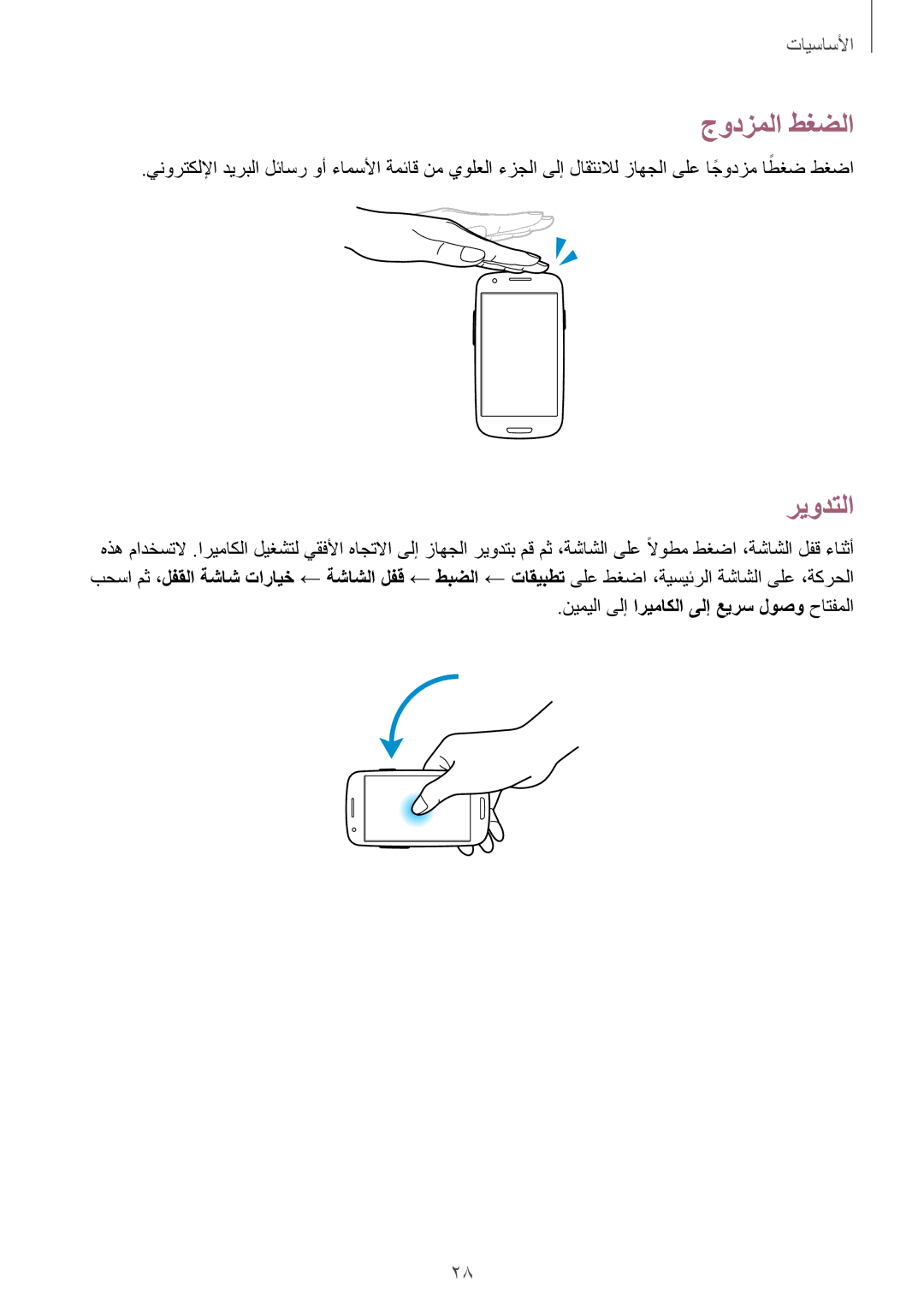 Samsung GT-I8190MBAKSA, GT-I8190RWAJED, GT-I8190RWAKSA جودزملا طغضلا, ريودتلا, نيميلا ىلإ اريماكلا ىلإ عيرس لوصو حاتفملا 