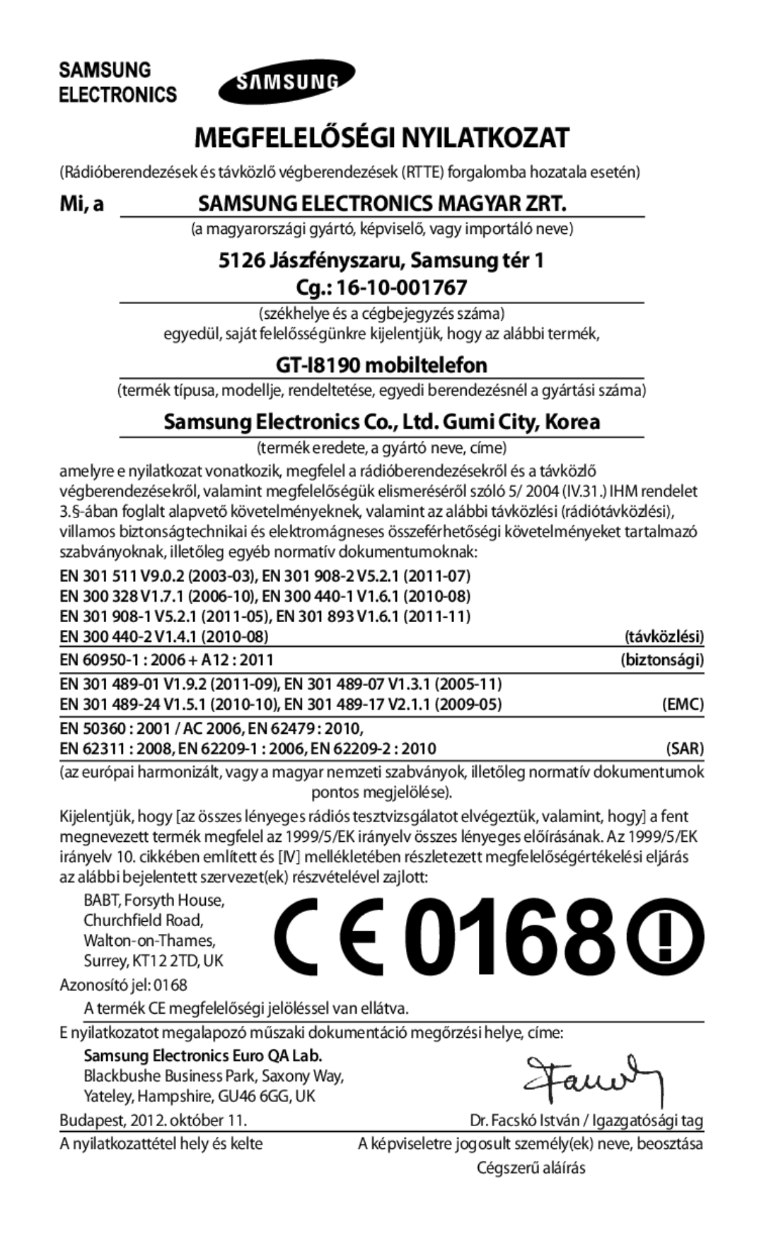 Samsung GT-I8190MBAPLS, GT-I8190MBNTPL, GT-I8190OKADBT, GT-I8190ZWZDBT, GT-I8190TANIDE manual Mi, a, GT-I8190 mobiltelefon 