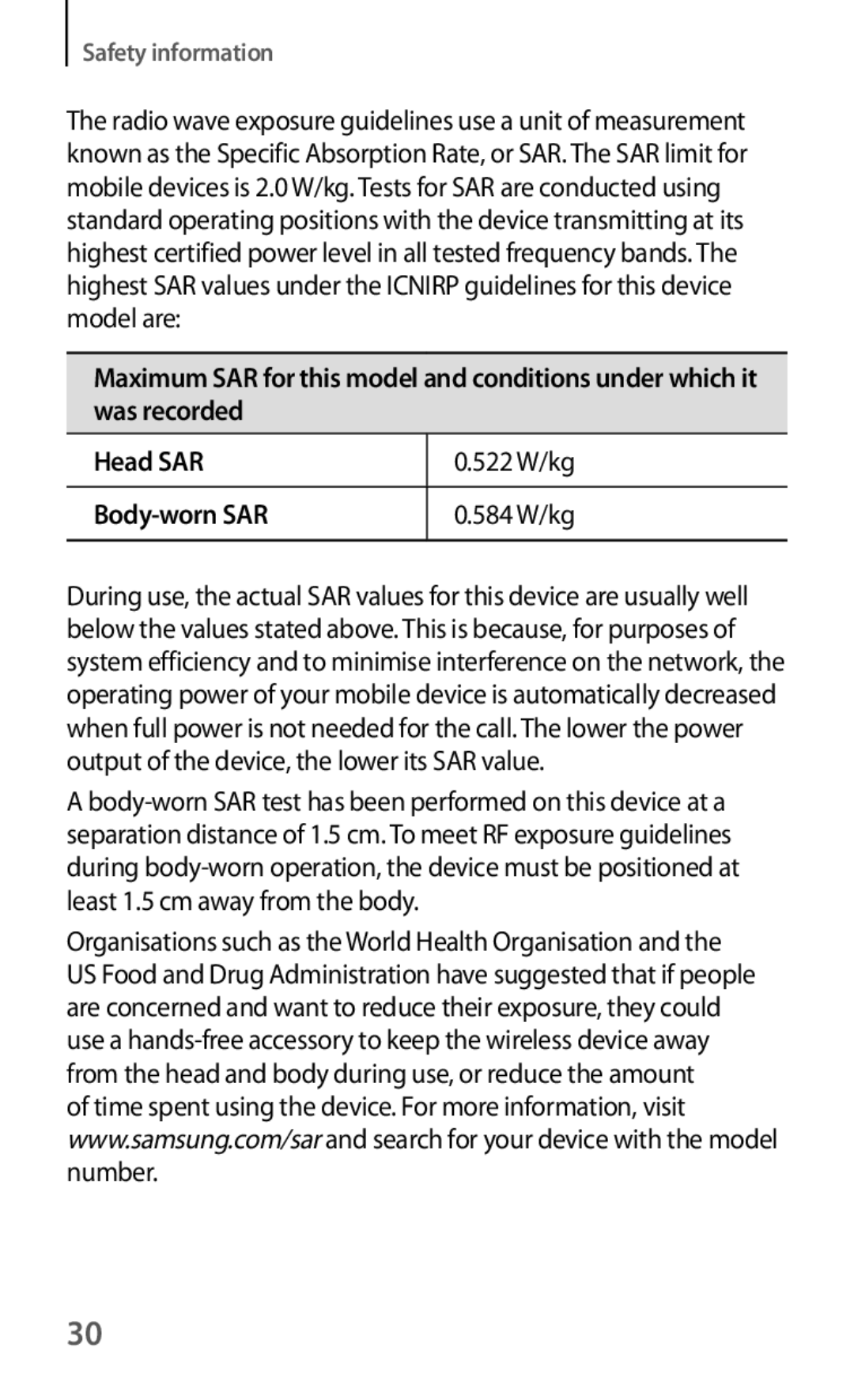 Samsung GT-I8190ZWWDBT, GT-I8190RWNDTM, GT-I8190RWNDBT, GT-I8190RWATPH, GT-I8190MBNTPL, GT-I8190OKADBT manual Safety information 