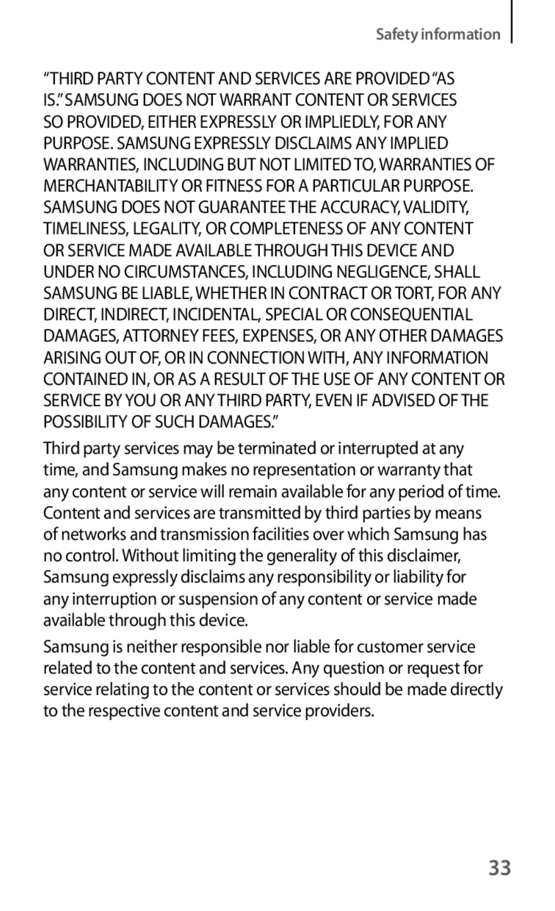 Samsung GT-I8190MBATCL, GT-I8190RWNDTM, GT-I8190RWNDBT, GT-I8190RWATPH, GT-I8190MBNTPL, GT-I8190OKADBT manual Safety information 