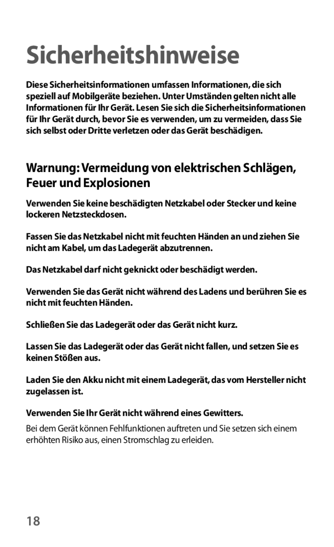 Samsung GT-I8190MBATUR, GT-I8190RWNDTM, GT-I8190RWNDBT, GT-I8190RWATPH, GT-I8190MBNTPL, GT-I8190OKADBT Sicherheitshinweise 