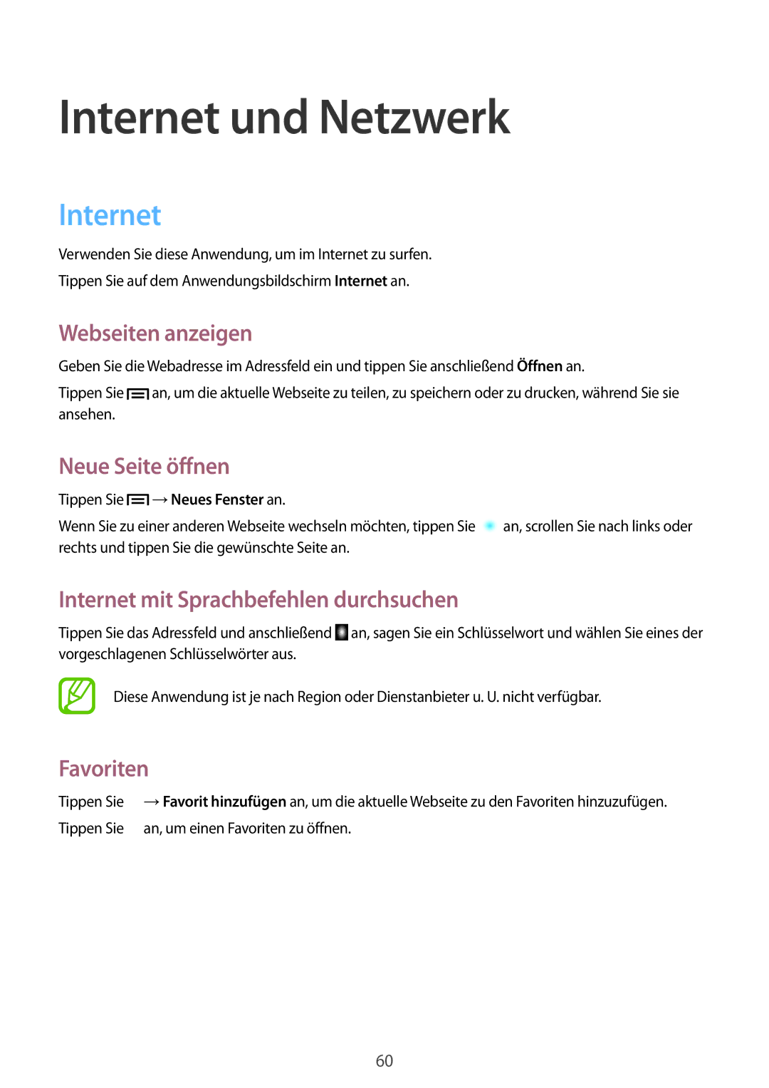 Samsung GT-I8190MBADBT, GT-I8190RWNDTM, GT-I8190RWNDBT, GT-I8190RWATPH, GT-I8190MBNTPL, GT-I8190OKADBT Internet und Netzwerk 