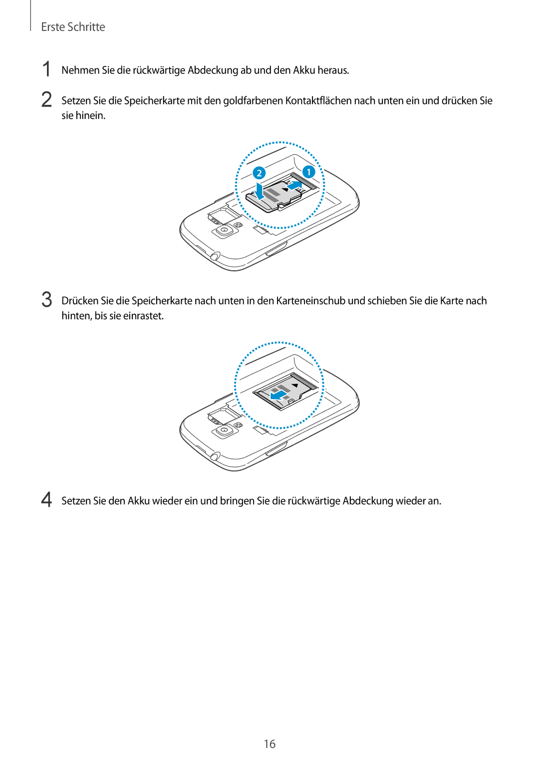 Samsung GT-I8190RWATUR, GT-I8190RWNDTM, GT-I8190RWNDBT, GT-I8190RWATPH, GT-I8190MBNTPL, GT-I8190OKADBT manual Erste Schritte 