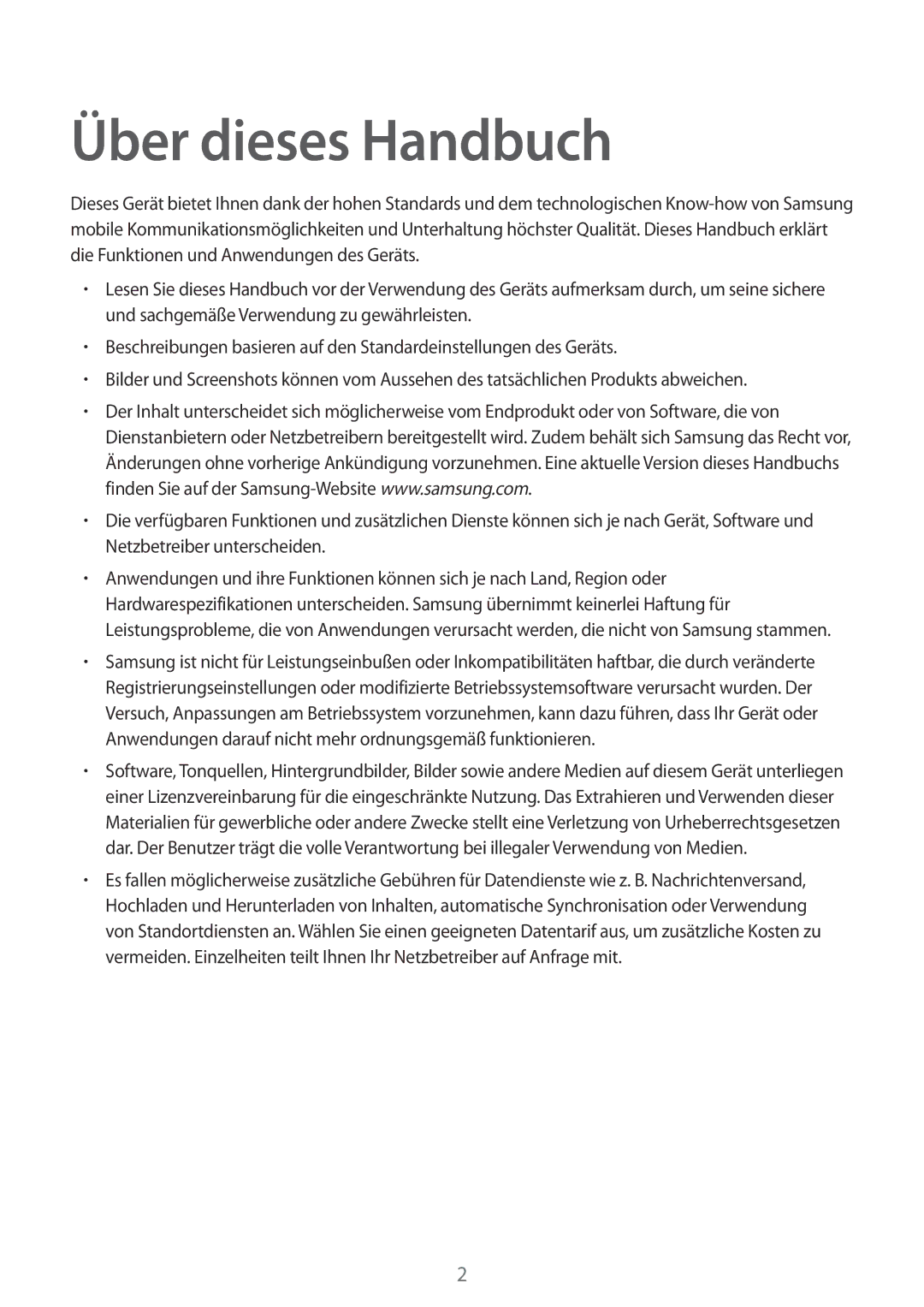 Samsung GT-I8190RWATPH, GT-I8190RWNDTM, GT-I8190RWNDBT, GT-I8190MBNTPL, GT-I8190OKADBT, GT-I8190ZWZDBT Über dieses Handbuch 