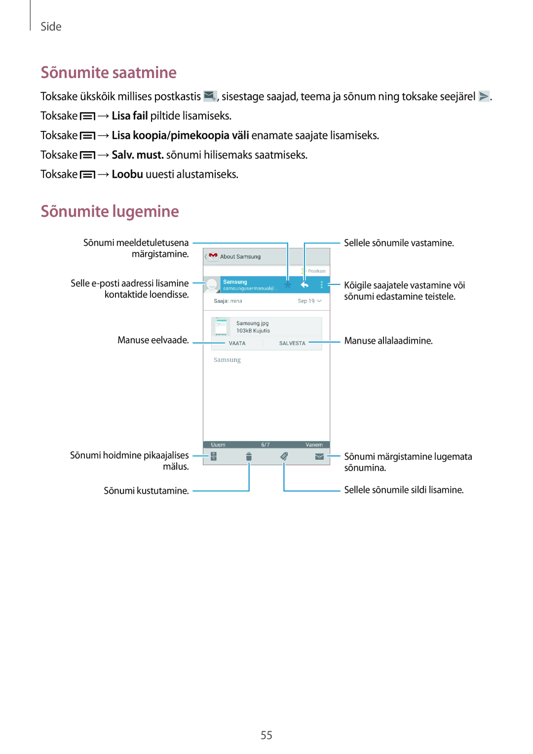 Samsung GT-I8190GRNSEB, GT-I8190ZWWSEB, GT-I8190MBNSEB, GT-I8190ZWZSEB, GT-I8190RWNSEB Toksake →Loobu uuesti alustamiseks 