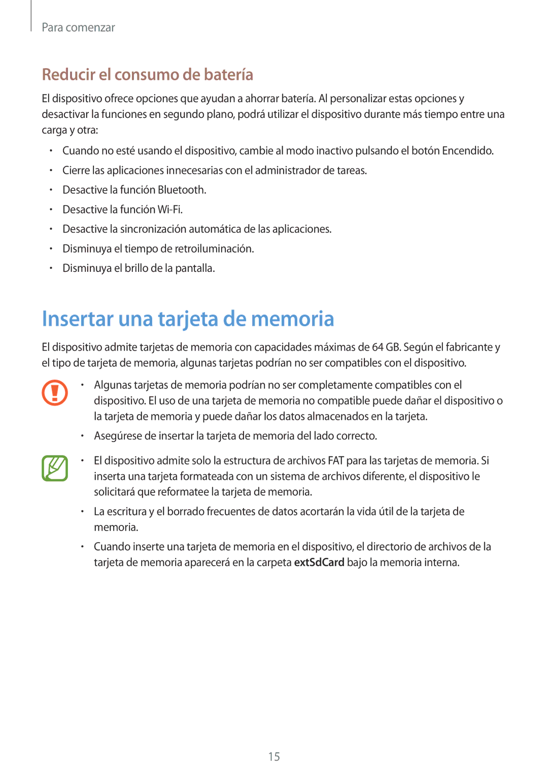 Samsung GT-I8260MBAXEC, GT-I8260MBAPHE, GT-I8260CWAPHE manual Insertar una tarjeta de memoria, Reducir el consumo de batería 