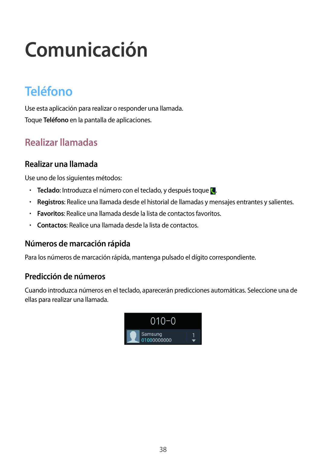 Samsung GT-I8260CWAXEC, GT-I8260MBAPHE, GT-I8260CWAPHE, GT-I8260MBASEE manual Comunicación, Teléfono, Realizar llamadas 