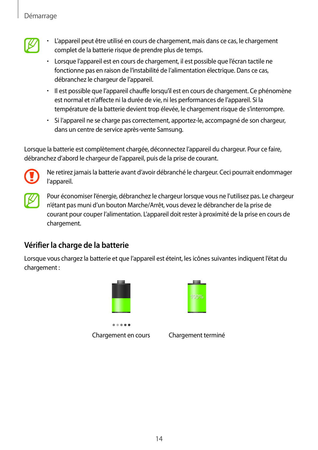 Samsung GT-I8260MBAXEF, GT-I8260CWAXEF manual Vérifier la charge de la batterie 