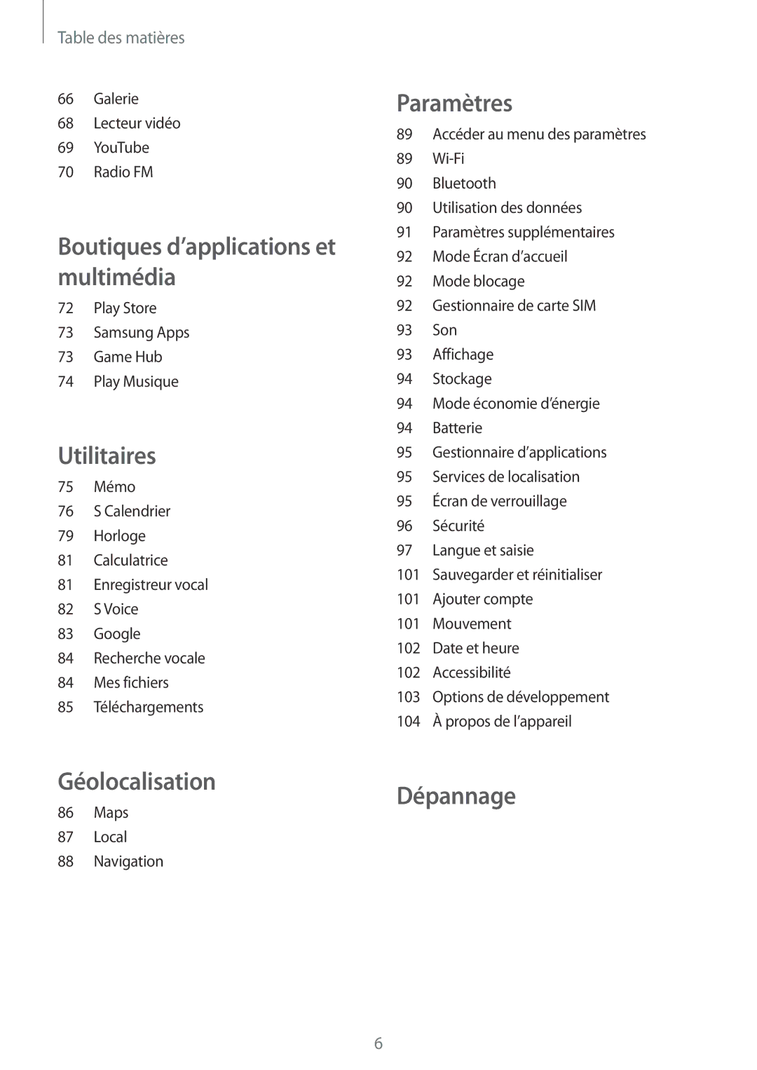 Samsung GT-I8260MBAXEF, GT-I8260CWAXEF manual Géolocalisation 